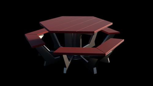 Hexagonal Picnic Table preview image